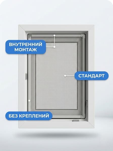Москитная сетка внутреннего монтажа Стандарт
