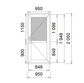 Окно ПВХ VEKA Softline 70 дверной профиль 0. Покраска наруж.